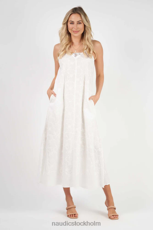 kvinnor Naudic criss cross maxi chantilly schiffli kläder ZN2F672