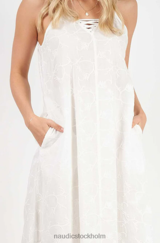 kvinnor Naudic criss cross maxi chantilly schiffli kläder ZN2F672