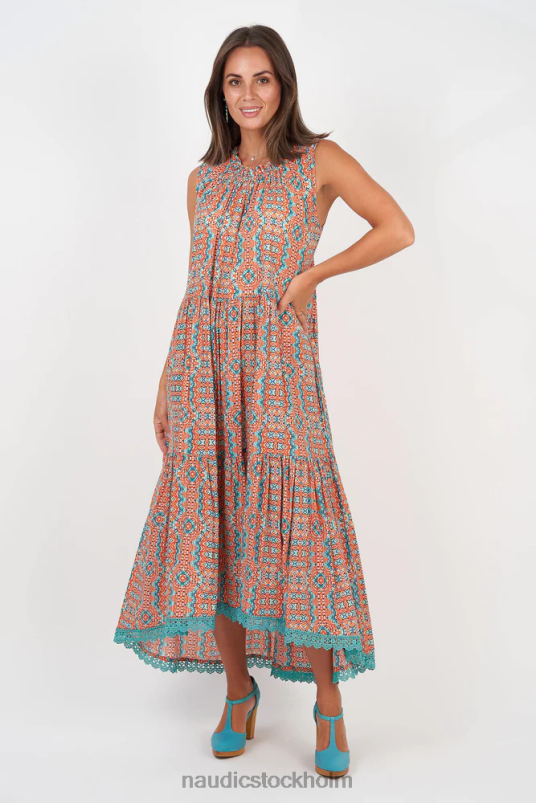 kvinnor Naudic mabel maxi soho orange kläder ZN2F6361