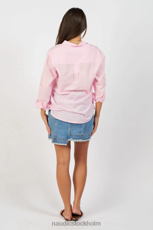 kvinnor Naudic marina skjorta babyrosa kläder ZN2F6171