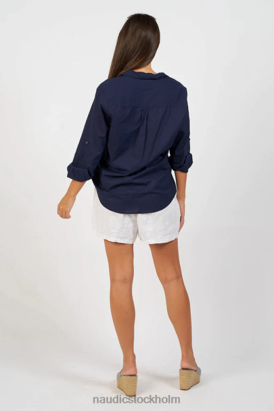 kvinnor Naudic marina skjorta marinblå kläder ZN2F6170