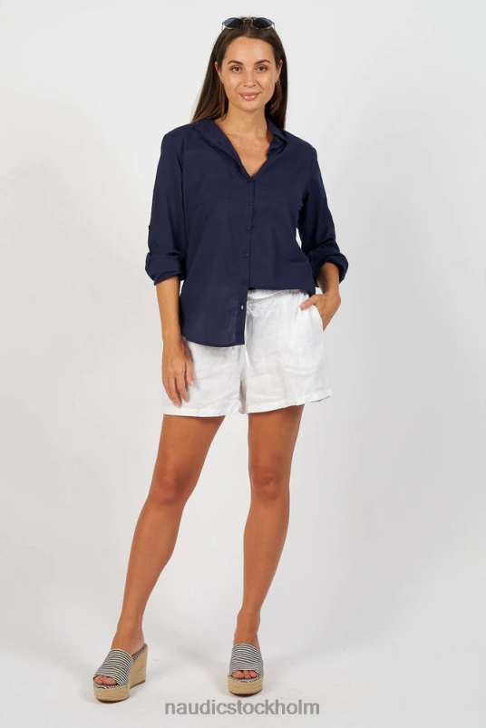 kvinnor Naudic marina skjorta marinblå kläder ZN2F6170